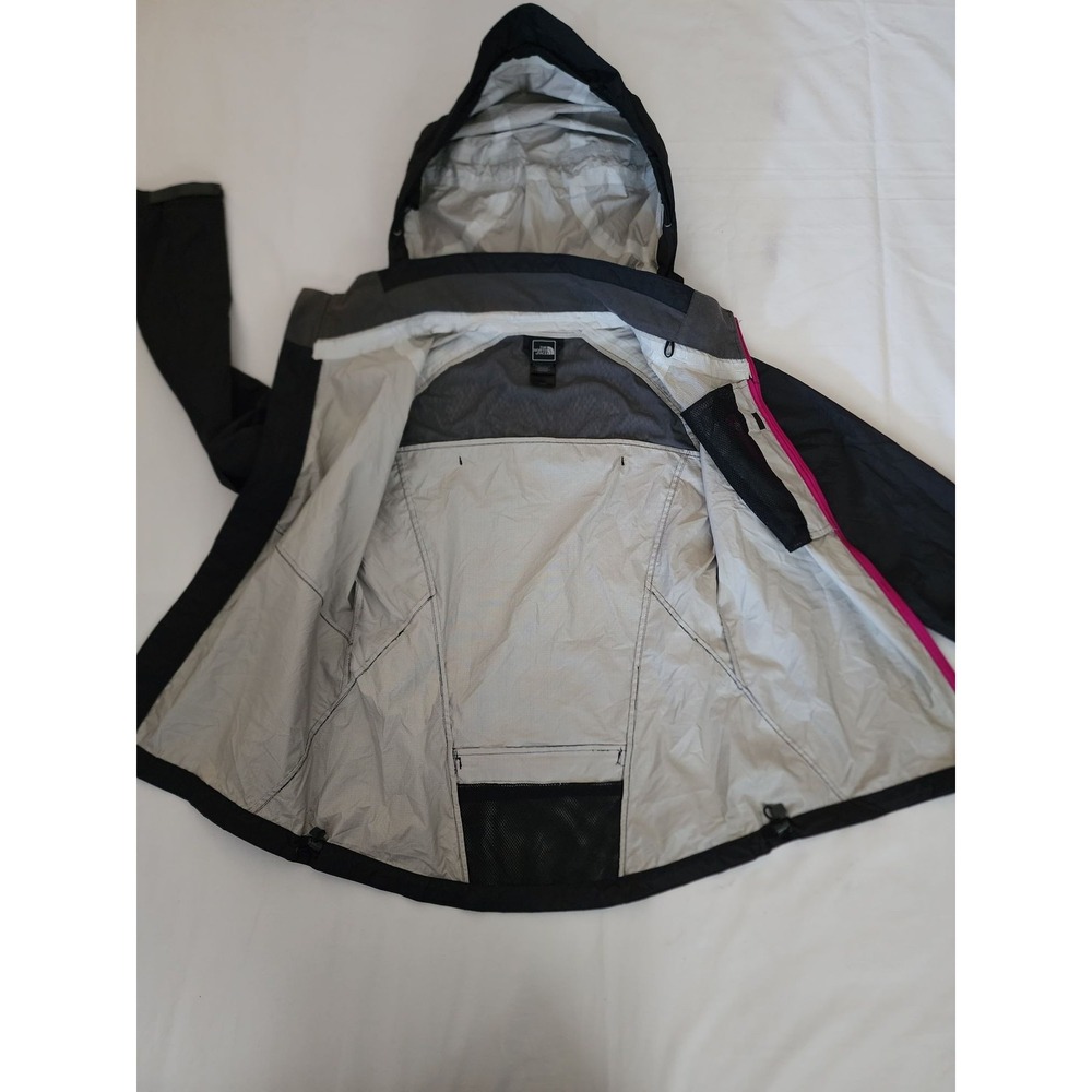The North Face Women's Hooded Windbreaker Jacket Black/Pink Size S/P - Picture 7 of 12